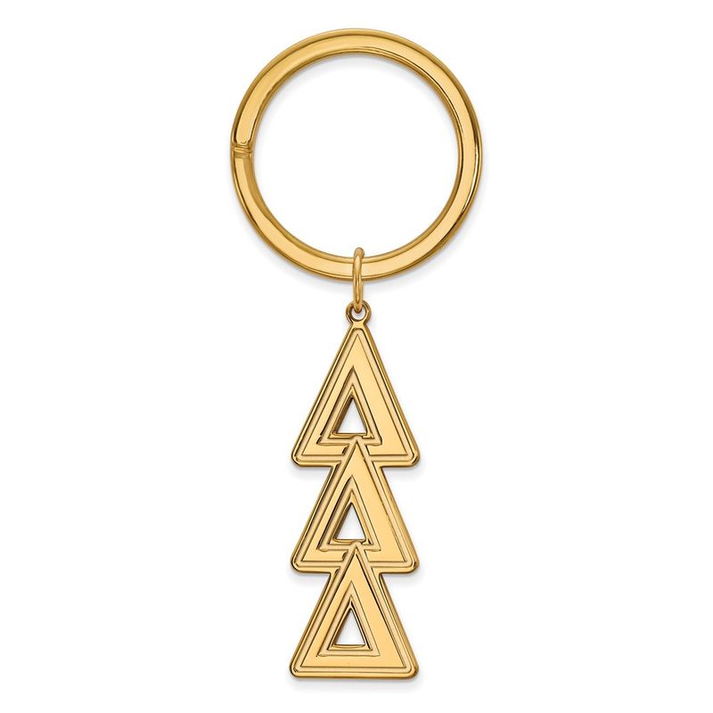 14k Plated Silver Delta Delta Delta Key Chain